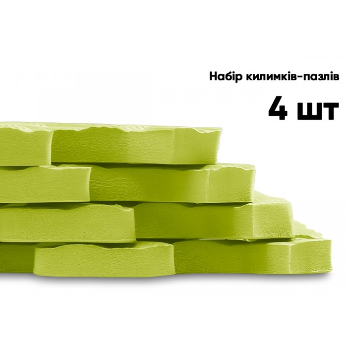 Татамі мат EasyFit SwallowTail 4 шт (60х60х1 см) пазл хвіст ластівки жовтий