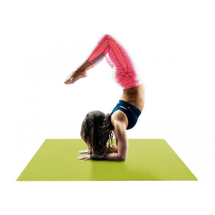 Татамі мат EasyFit SwallowTail 4 шт (60х60х1 см) пазл хвіст ластівки жовтий