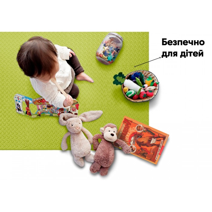 Татамі мат EasyFit SwallowTail 4 шт (60х60х1 см) пазл хвіст ластівки жовтий