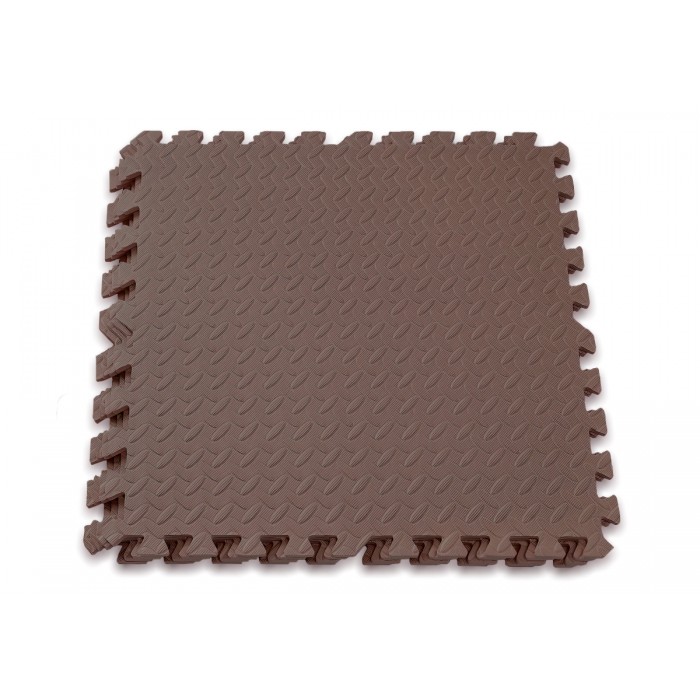 Татамі мат EasyFit SwallowTail 4 шт (60х60х1 см) пазл хвіст ластівки коричневий