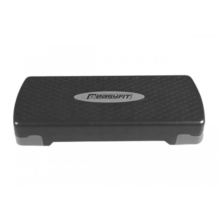 Степ-платформа для фітнесу та аеробіки EasyFit Step-B 2-ступінчаста сіра