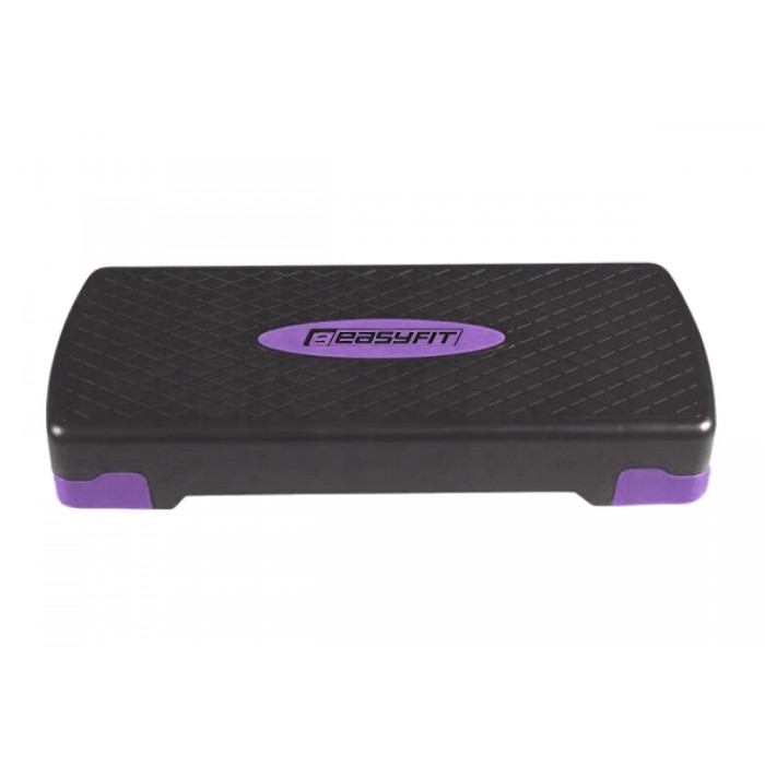 Степ-платформа для фітнесу та аеробіки EasyFit Step-B 2-ступінчаста фіолетова