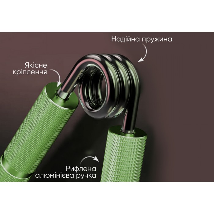 Кистевой эспандер EasyFit Hand Grip PRO 91 кг зеленый (200 lb)