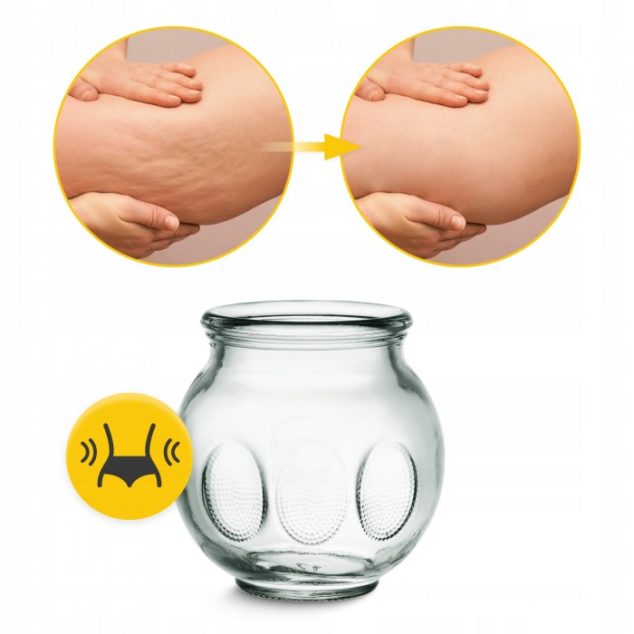 Вакуумні масажні банки 4FIZJO для тіла (китайські/атніцелюлітні банки) 12 шт скляні (P-5905973402231)