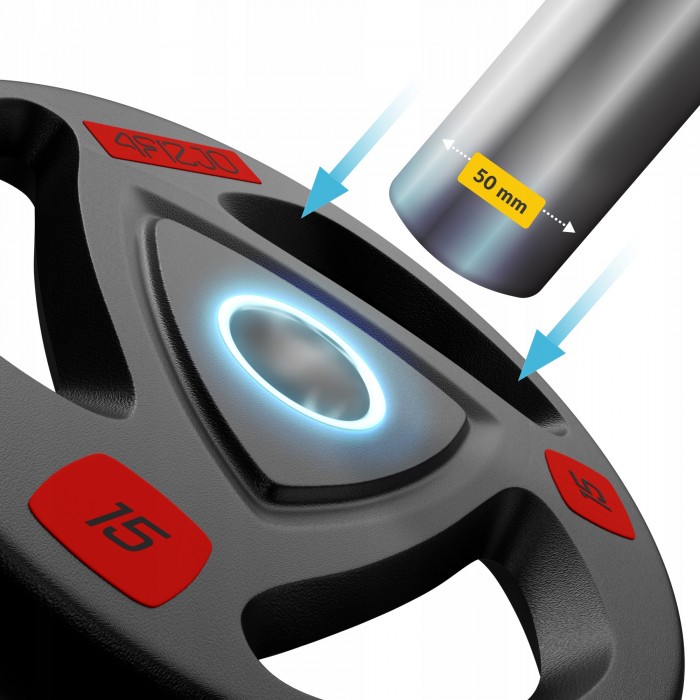 Гриф для штанги олімпійський W-подібний 4FIZJO 120 см 50 мм без підшипників (P-5905973401180)