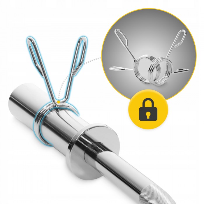 Гриф для штанги олімпійський W-подібний 4FIZJO 120 см 50 мм без підшипників (P-5905973401180)