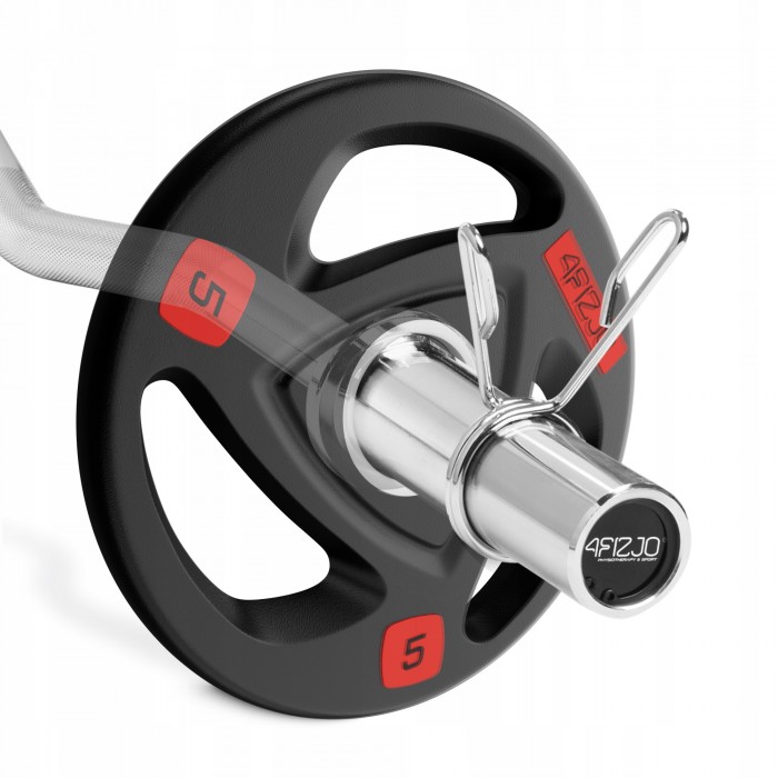 Гриф для штанги олімпійський W-подібний 4FIZJO 120 см 50 мм без підшипників (P-5905973401180)