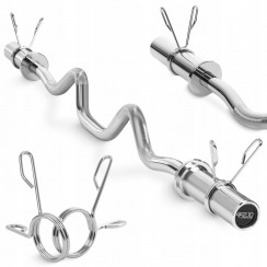 Гриф для штанги олимпийский Z-образный 4FIZJO 120 см 50 мм без подшипников (P-5905973401173)