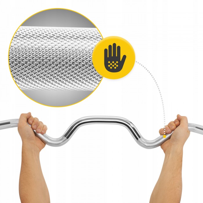 Гриф для штанги олімпійський Z-подібний 4FIZJO 120 см 50 мм без підшипників (P-5905973401173)