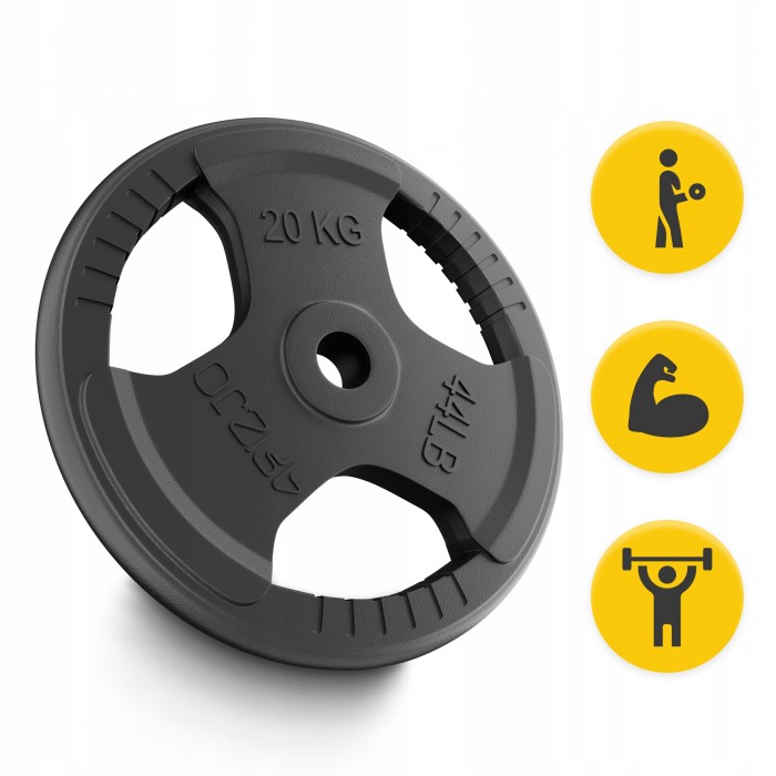 Диск металевий 4FIZJO 1 x 20 кг 26 мм Black (P-5905973401395)