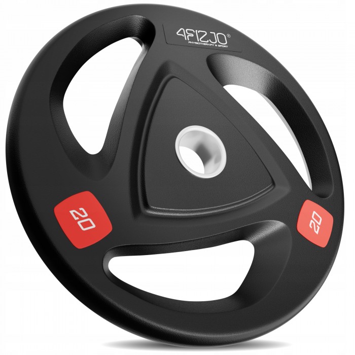 Диск олімпійський 4FIZJO 1 x 20 кг 51 мм металевий, прогумований Black (P-5905973401296)