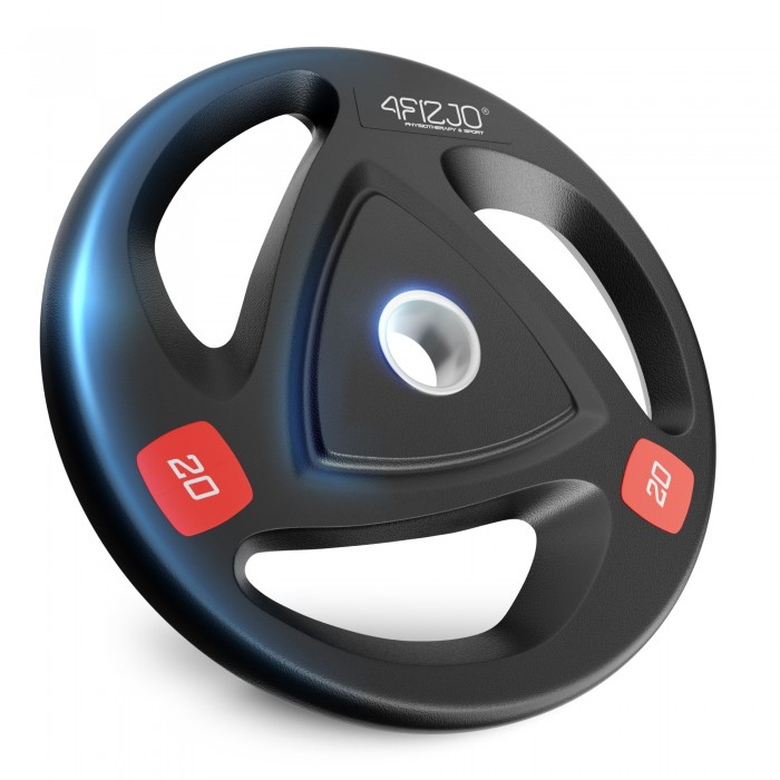 Диск олімпійський 4FIZJO 1 x 20 кг 51 мм металевий, прогумований Black (P-5905973401296)