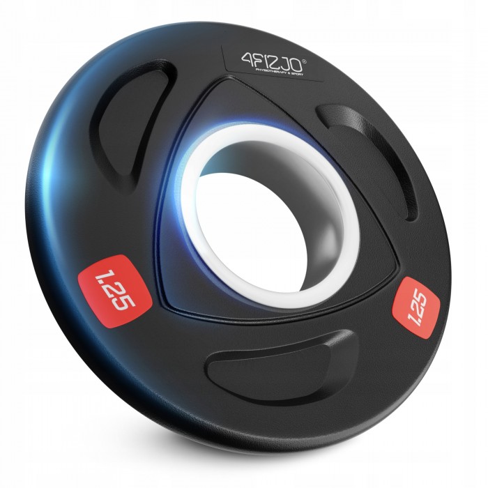 Диск олімпійський 4FIZJO 2 x 1.25 кг 51 мм металевий, прогумований Black (P-5905973401258)