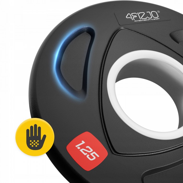 Диск олімпійський 4FIZJO 2 x 1.25 кг 51 мм металевий, прогумований Black (P-5905973401258)