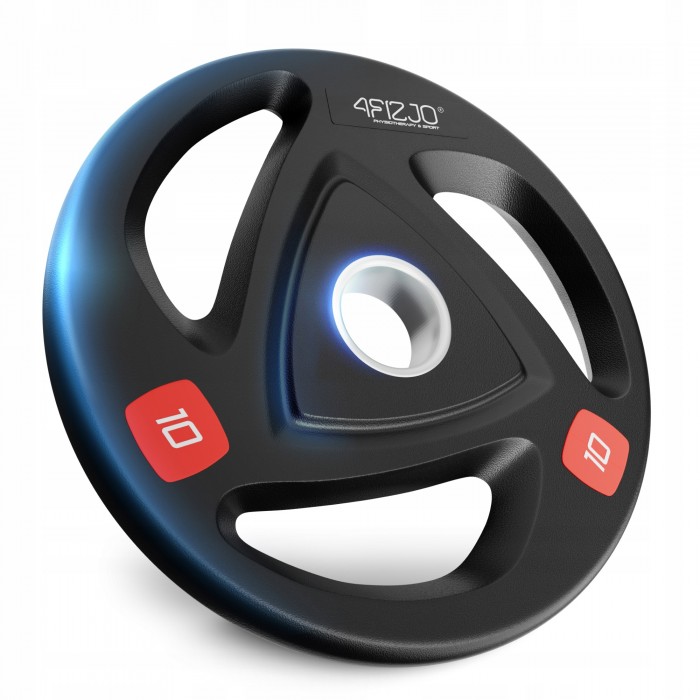 Диск олімпійський 4FIZJO 2 x 10 кг 51 мм металевий, прогумований Black (P-5905973401289)