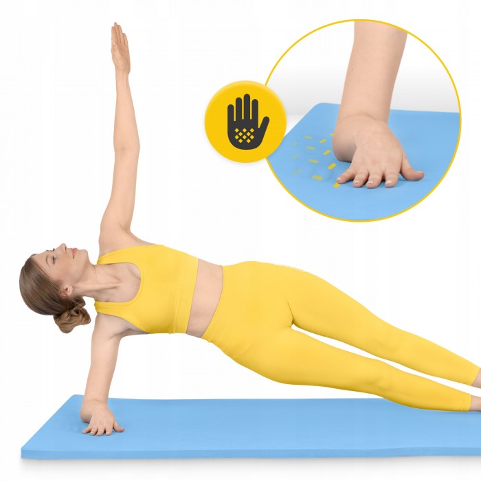 Коврик (мат) спортивный 4FIZJO TPE Gigant 200 x 125 x 2 см для йоги и фитнеса Sky Blue (P-5907739318985)