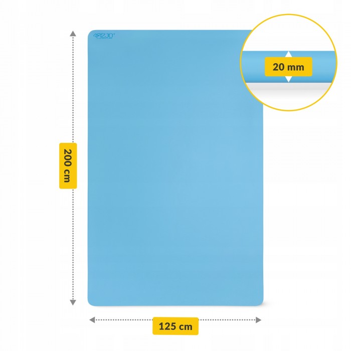 Коврик (мат) спортивный 4FIZJO TPE Gigant 200 x 125 x 2 см для йоги и фитнеса Sky Blue (P-5907739318985)