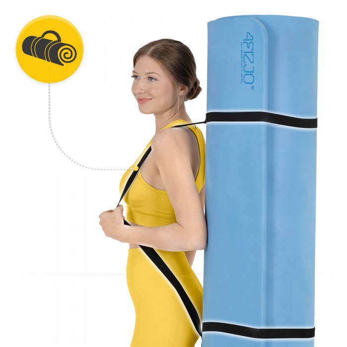 Коврик (мат) спортивный 4FIZJO TPE Gigant 200 x 125 x 2 см для йоги и фитнеса Sky Blue (P-5907739318985)