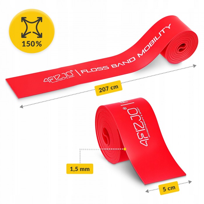 Стрічка компресійна для флоссингу 4FIZJO Floss Band 207 x 5 x 0.15 см Red (P-5905973405249)