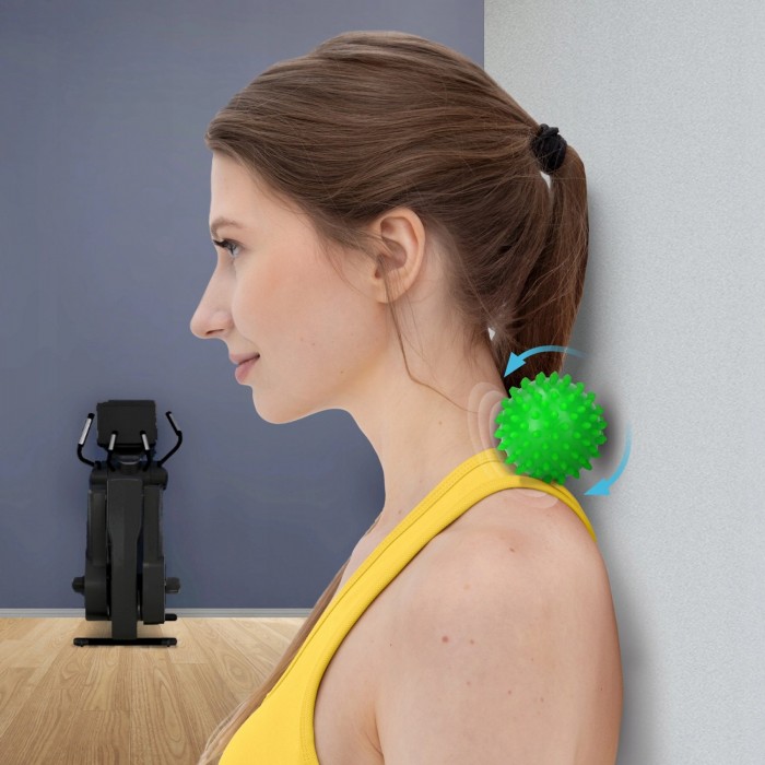 Масажний м'яч подвійний з шипами 4FIZJO Spike+ 7 x 16 см Green (P-5905973403351)