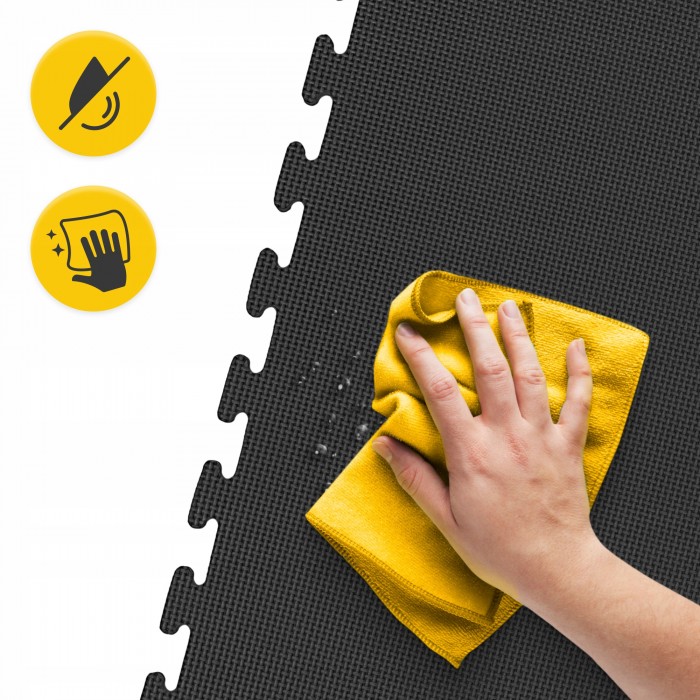 Мат-пазл (ластівчин хвіст) 4FIZJO Mat Puzzle EVA 100 x 100 x 2 см 1шт Black/Grey (P-5907739316226)