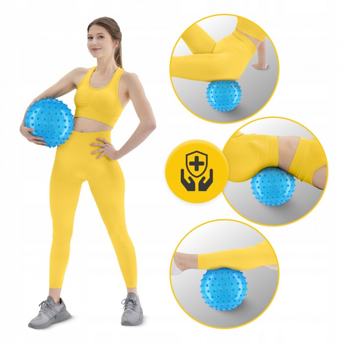 Мяч для пилатеса, йоги, реабилитации 4FIZJO 20 см (массажный) Blue (P-5905973402354)