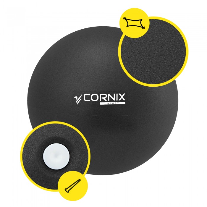 Мяч для пилатеса, йоги, реабилитации Cornix MiniGYMball 22 см XR-0371 Black