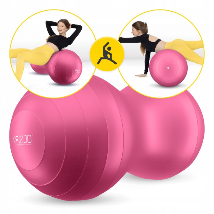 Мяч для фитнеса (арахис) 4FIZJO Air Ball Peanut 45 x 90 см Anti-Burst Pink (P-5907739318565)