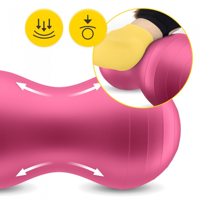 Мяч для фитнеса (арахис) 4FIZJO Air Ball Peanut 45 x 90 см Anti-Burst Pink (P-5907739318565)