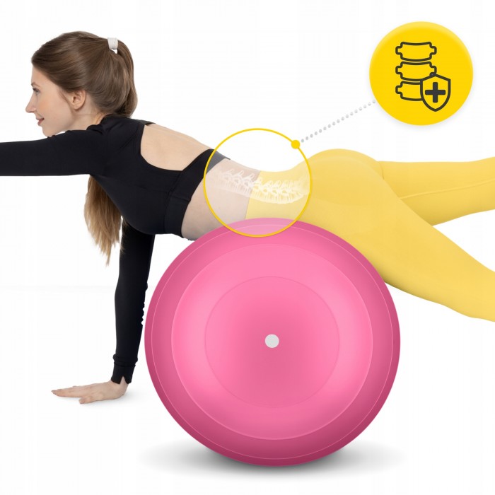 Мяч для фитнеса (арахис) 4FIZJO Air Ball Peanut 45 x 90 см Anti-Burst Pink (P-5907739318565)