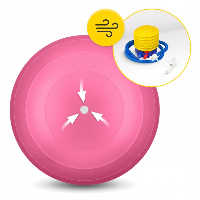 Мяч для фитнеса (арахис) 4FIZJO Air Ball Peanut 45 x 90 см Anti-Burst Pink (P-5907739318565)