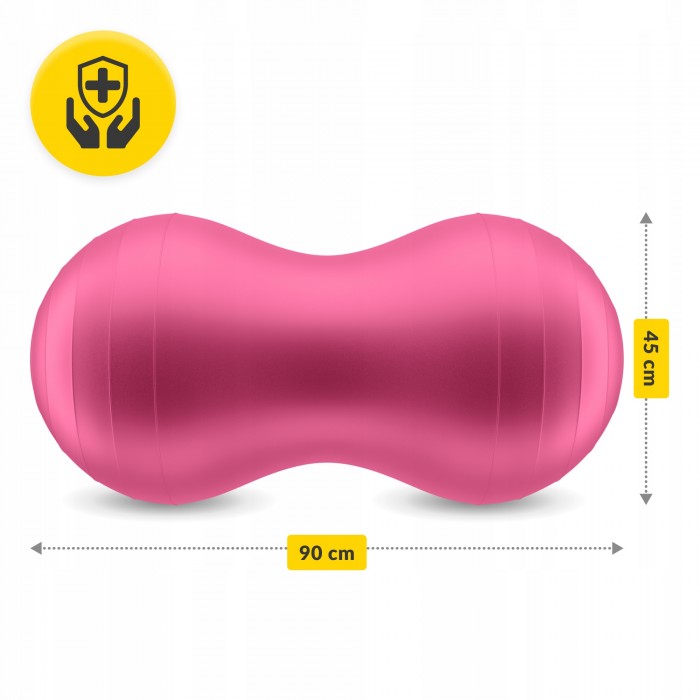 Мяч для фитнеса (арахис) 4FIZJO Air Ball Peanut 45 x 90 см Anti-Burst Pink (P-5907739318565)