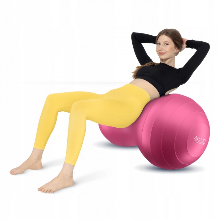 Мяч для фитнеса (арахис) 4FIZJO Air Ball Peanut 45 x 90 см Anti-Burst Pink (P-5907739318565)