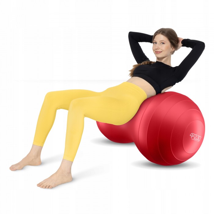 Мяч для фитнеса (арахис) 4FIZJO Air Ball Peanut 45 x 90 см Anti-Burst Red (P-5907739318558)