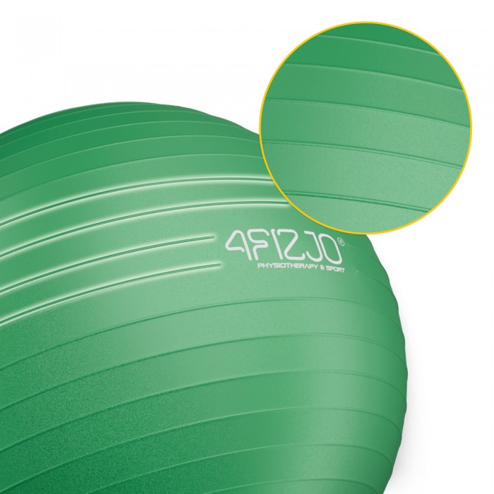 М'яч для фітнесу (фітбол) 4FIZJO 55 см Anti-Burst Green (P-5907739316264)