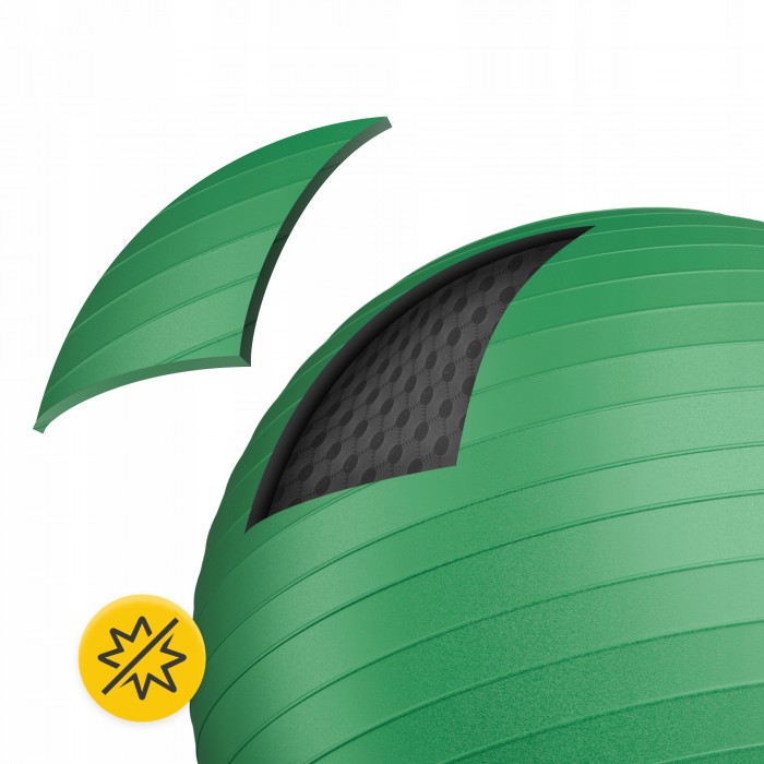 М'яч для фітнесу (фітбол) 4FIZJO 65 см Anti-Burst Green (P-5907739316332)