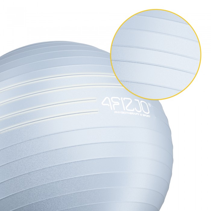 М'яч для фітнесу (фітбол) 4FIZJO 65 см Anti-Burst Grey (P-5905973404785)