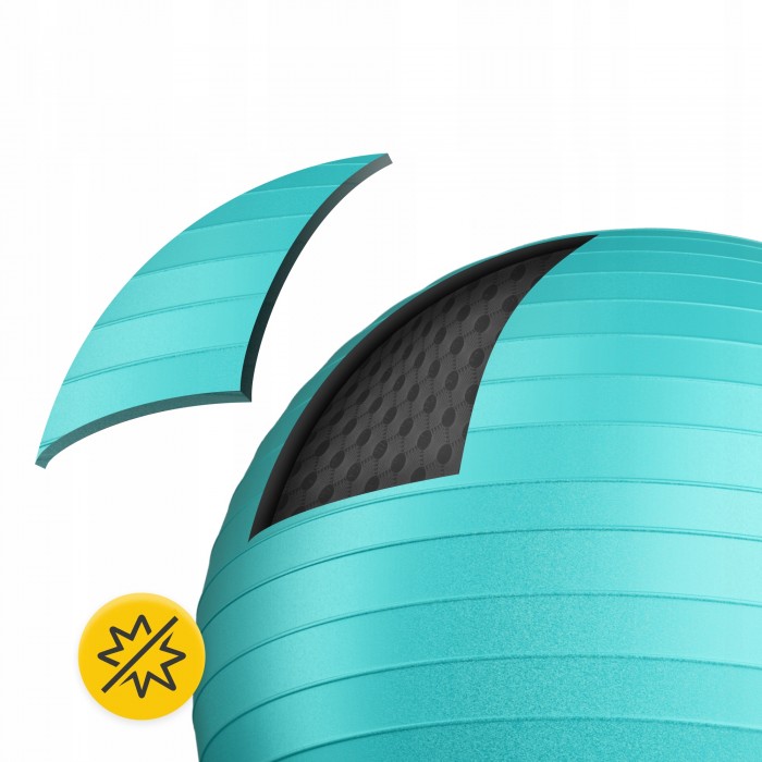 Мяч для фитнеса (фитбол) 4FIZJO 65 см Anti-Burst Mint (P-5905973404761)