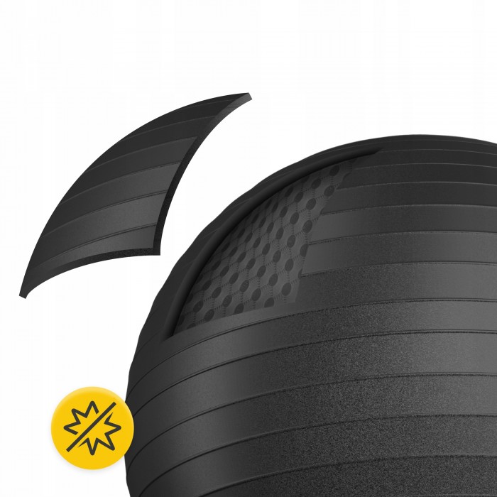 М'яч для фітнесу (фітбол) 4FIZJO 75 см Anti-Burst Black (P-5907739316370)