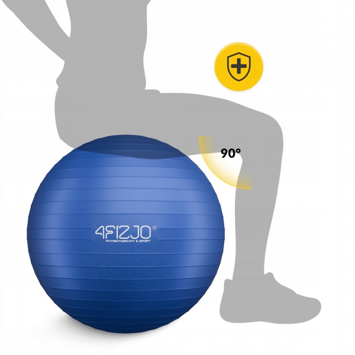 М'яч для фітнесу (фітбол) 4FIZJO 75 см Anti-Burst Blue (P-5907739316363)