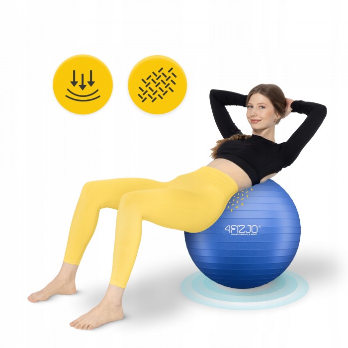 М'яч для фітнесу (фітбол) 4FIZJO 75 см Anti-Burst Blue (P-5907739316363)