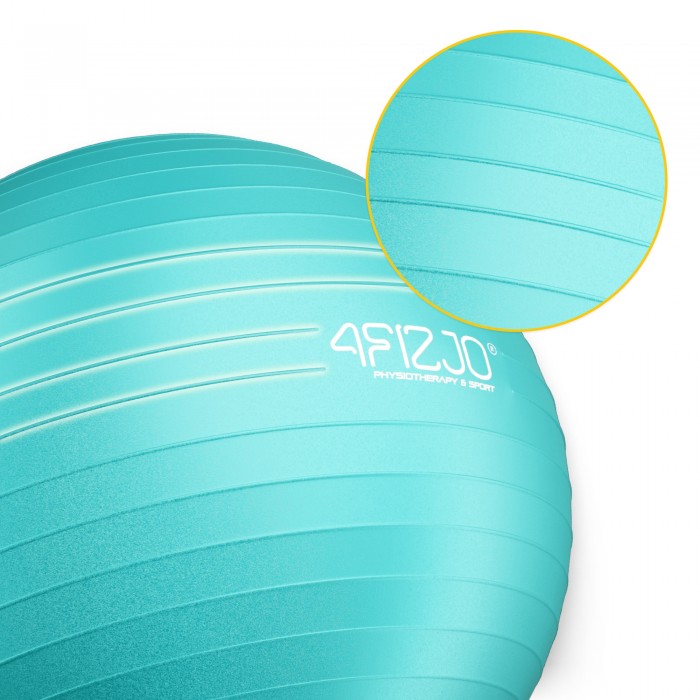Мяч для фитнеса (фитбол) 4FIZJO 85 см Anti-Burst Mint (P-5905973404839)