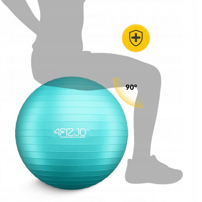 Мяч для фитнеса (фитбол) 4FIZJO 85 см Anti-Burst Mint (P-5905973404839)