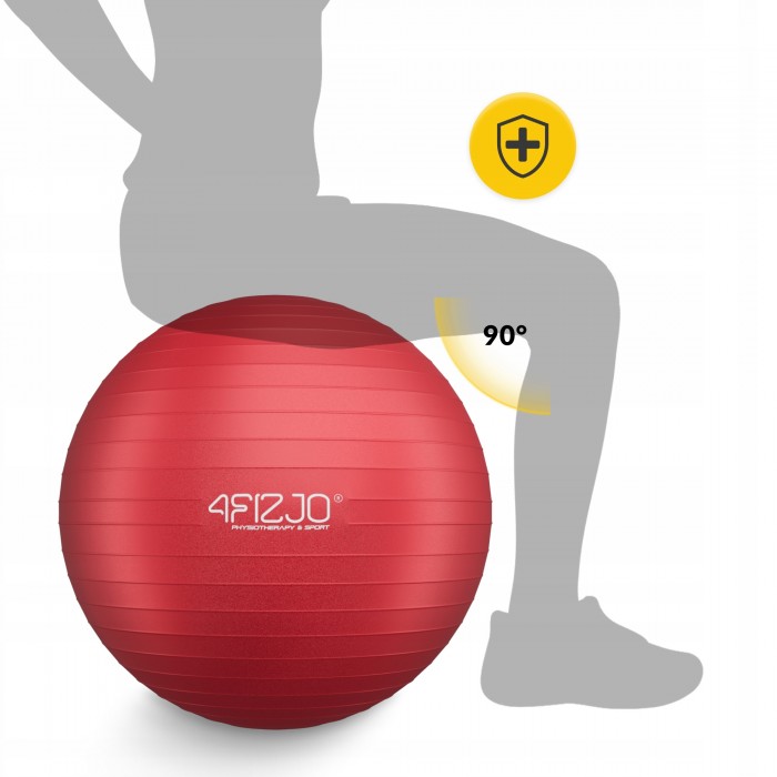 Мяч для фитнеса (фитбол) 4FIZJO 85 см Anti-Burst Red (P-5907739316387)