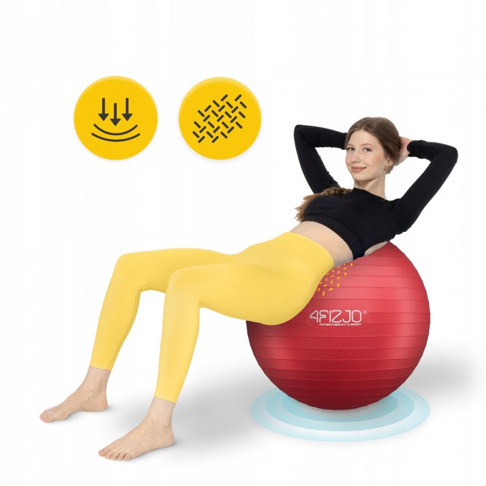 Мяч для фитнеса (фитбол) 4FIZJO 85 см Anti-Burst Red (P-5907739316387)