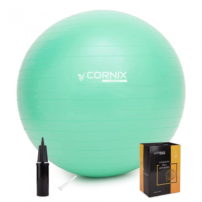 М'яч для фітнесу (фітбол) Cornix 85 см Anti-Burst XR-0369 Mint