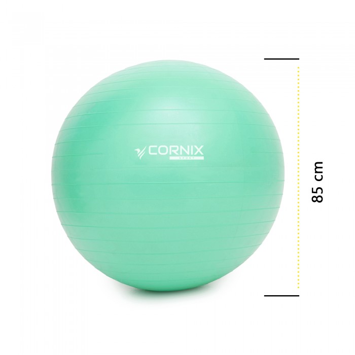 М'яч для фітнесу (фітбол) Cornix 85 см Anti-Burst XR-0369 Mint