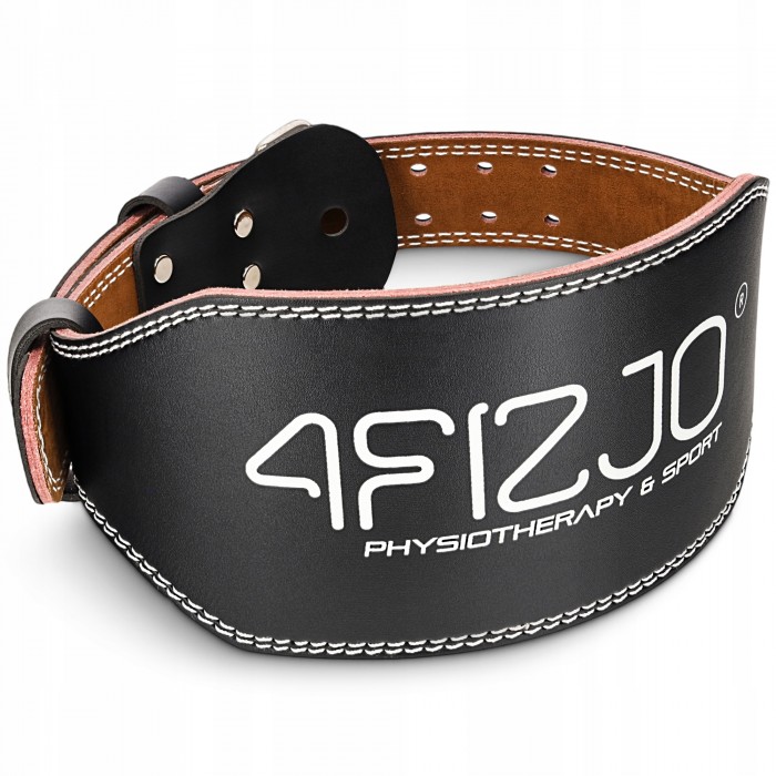 Пояс для важкої атлетики 4FIZJO шкіряний Size L Black (P-5905973404310)