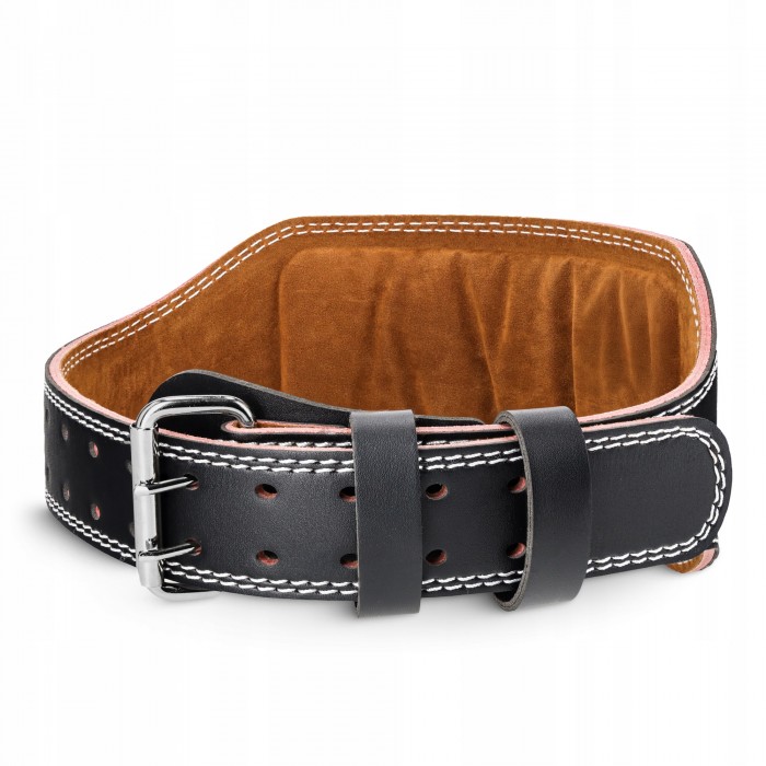 Пояс для важкої атлетики 4FIZJO шкіряний Size L Black (P-5905973404310)