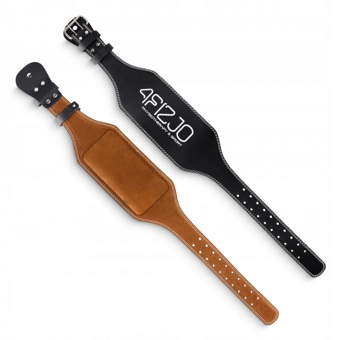 Пояс для важкої атлетики 4FIZJO шкіряний Size L Black (P-5905973404310)